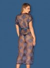 Bielizna-Flowlace peniuar niebieski  S/M