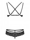 Bielizna-860-SET-1 komplet 2-częściowy czarny  S/M