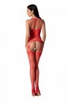 BS095 Bodystocking Czerwony