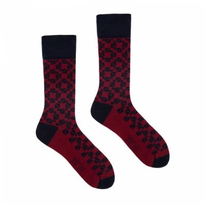 Spox Sox Burgundy mosaic Ponožky