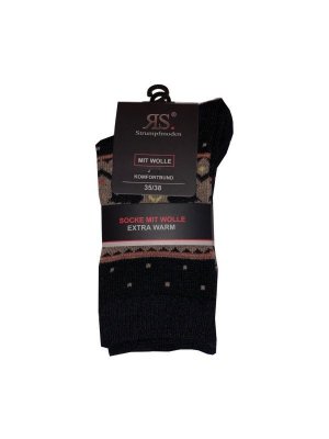 RiSocks 43356 Mit Wolle Komfortbund vzor A'2 Ponožky