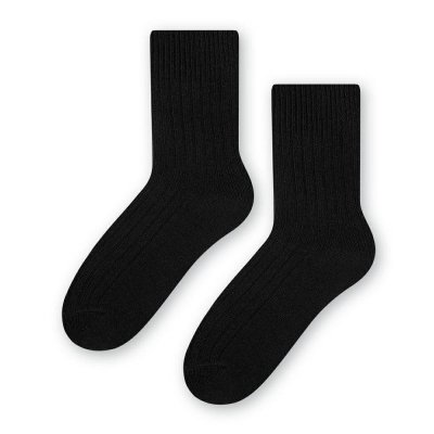 Steven vlněné 093 černé Dámské ponožky