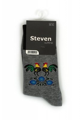Steven Folk 056 49 šedé Pánské ponožky