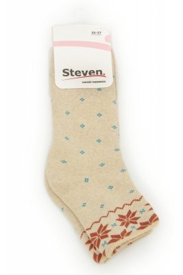 Steven 123 9 béžové Dámské ponožky