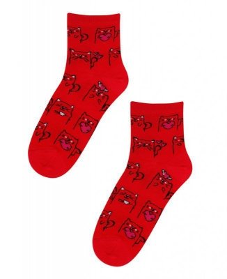 Wola Casual 203 červené Ponožky
