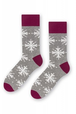Steven 136 096 sněhová vločka šedé Ponožky