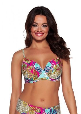 Ava SK 172 Turquoise Paisley Plavková podprsenka