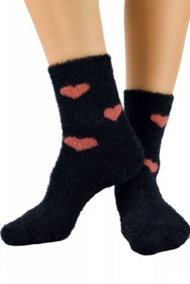 Noviti SB 055 W 02 srdce černé Dámské ponožky