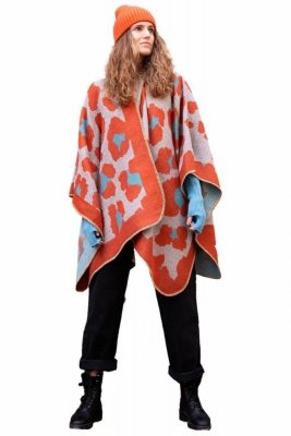 Art Of Polo 23446 Cozy Leopard pončo Dámská šála