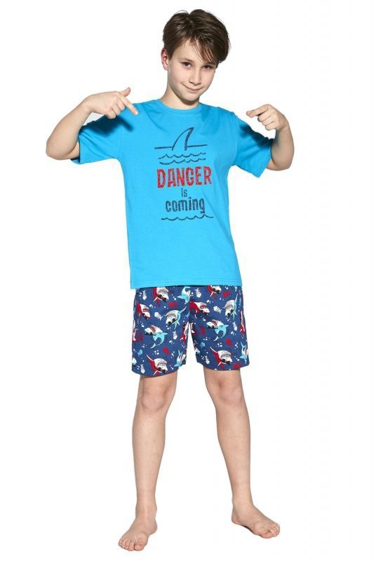 Cornette 790/94 Young Danger tyrkysové Chlapecké pyžamo