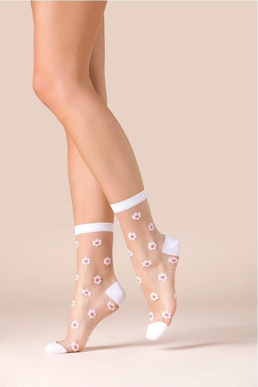 Gabriela Daisy 525 bílo-růžové Dámské ponožky