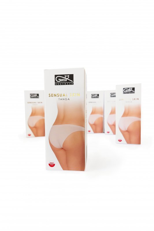 Gatta Sensual skin Tanga 1645 béžové Kalhotky