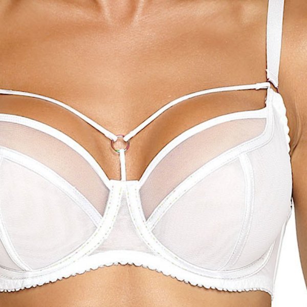 Ava 1923 Protea bílá Podprsenka měkká plus size