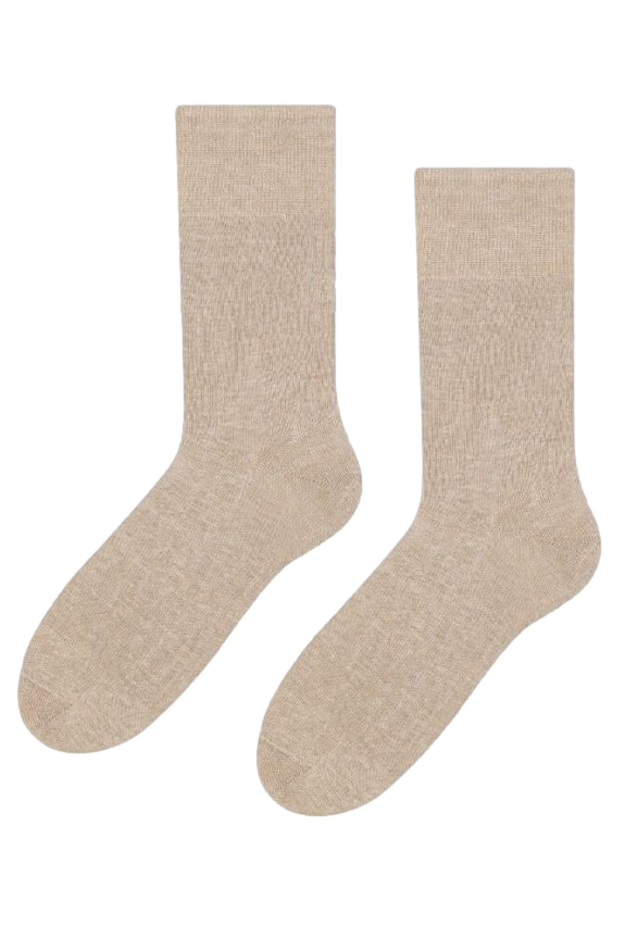 Steven 049 len 001 béžové Pánské ponožky