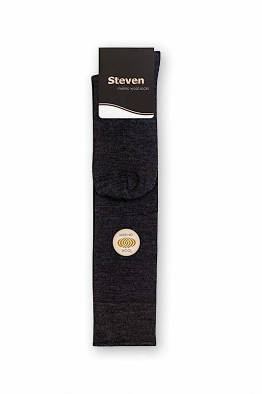 Steven 008 merino grafitový melanž Pánské podkolenky
