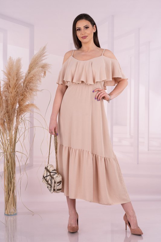 Merribel Sunlov Beige Šaty