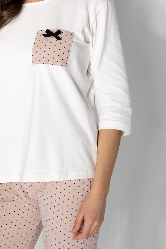 Momenti Per Me Eliza Ecru-Powder Pink  Dámské pyžamo