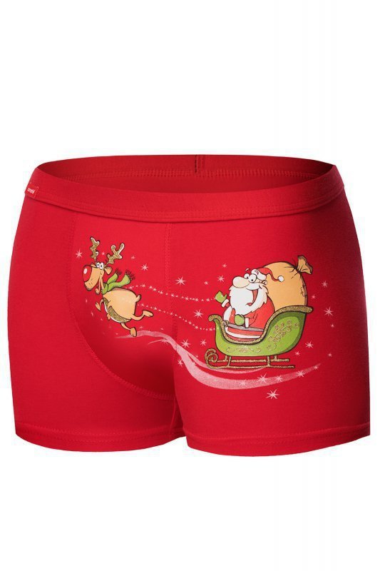 Cornette Merry Christmas Santa's sleigh 007/67 Pánské boxerky