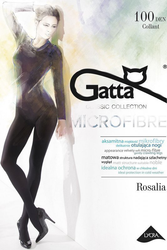 Gatta Rosalia microfibre 100 den grafitové Punčochové kalhoty