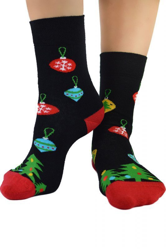 Noviti SB 060 U 08 vánoční koule černé Dámské ponožky