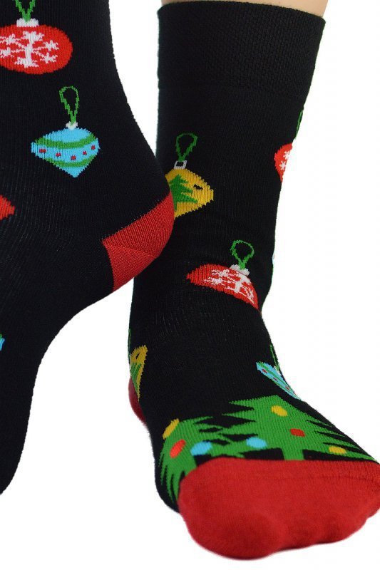 Noviti SB 060 U 08 vánoční koule černé Dámské ponožky