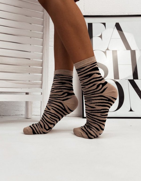 Milena 0200 Zebra Dámské ponožky