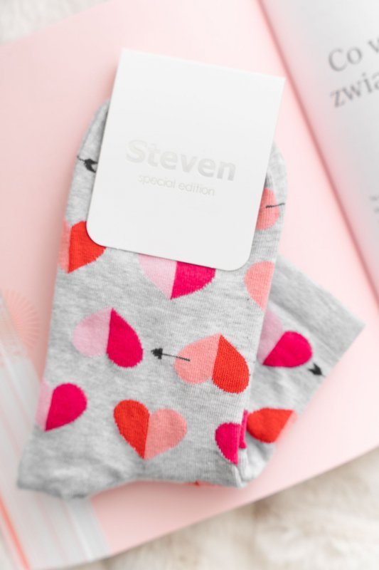 Steven valentýnské 136 068 srdce Dámské ponožky