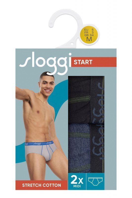 Sloggi Start Midi 2-pak V004 Pánské slipy
