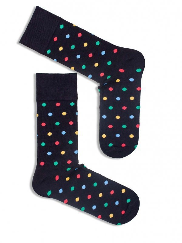 Milena Avangard 0125 Barevné Puntíky Pánské oblékové ponožky
