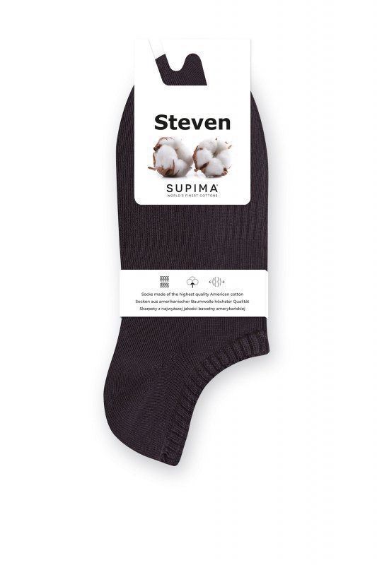 Steven Supima 157 003 grafitové kotníkové ponožky