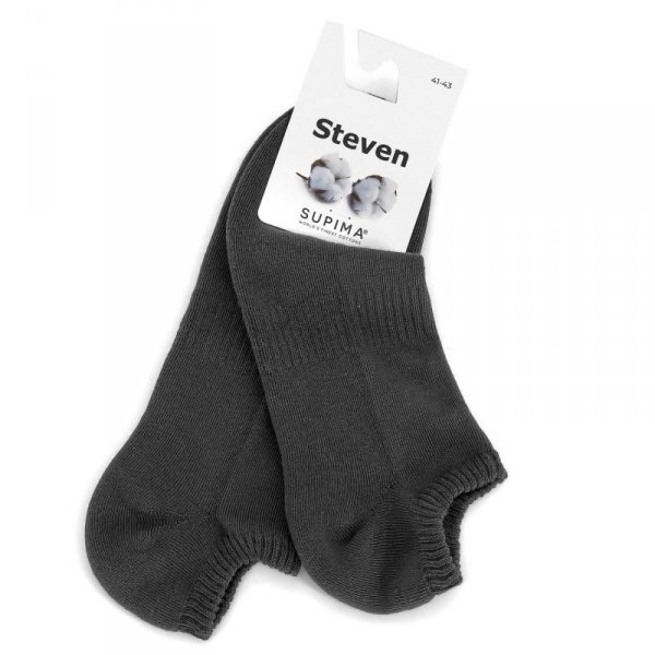 Steven Supima 157 003 grafitové kotníkové ponožky