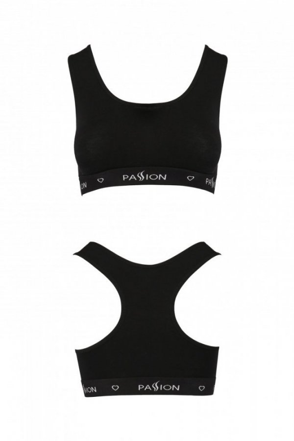 PS010 TOP black biustonosz bawełniany