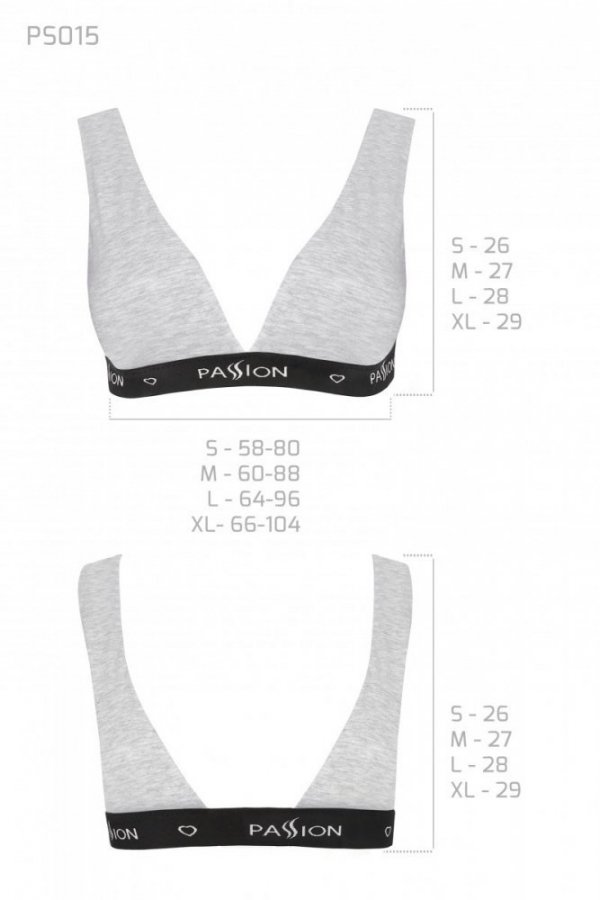 PS015 TOP grey bawełniany