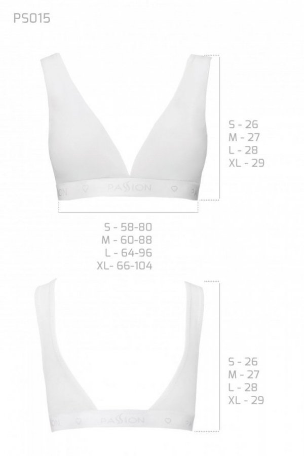 PS015 TOP biały bawełniany