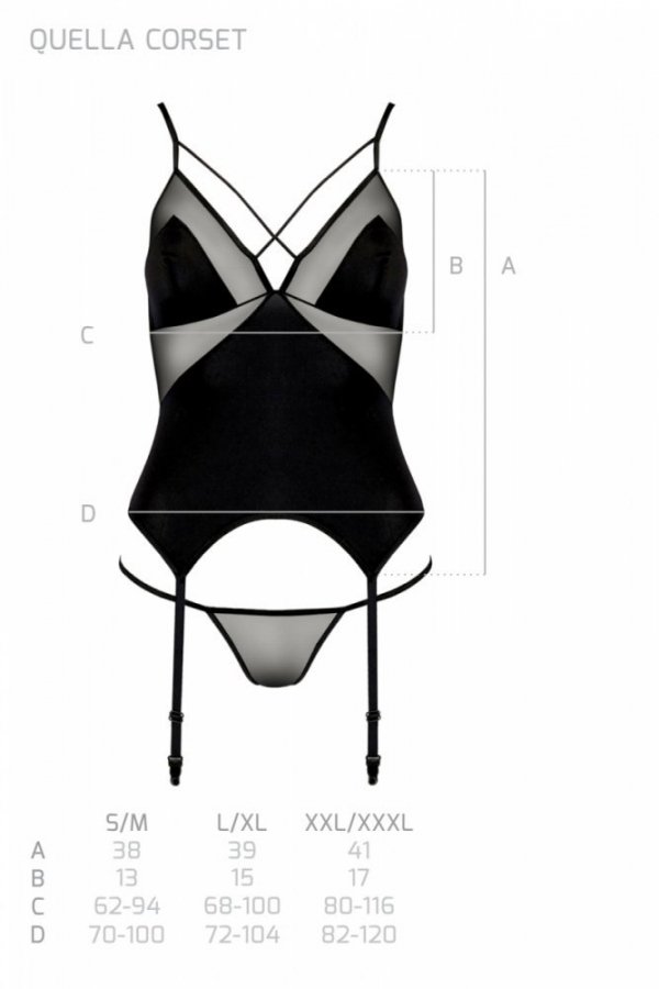 QUELLA CORSET Czarny gorset