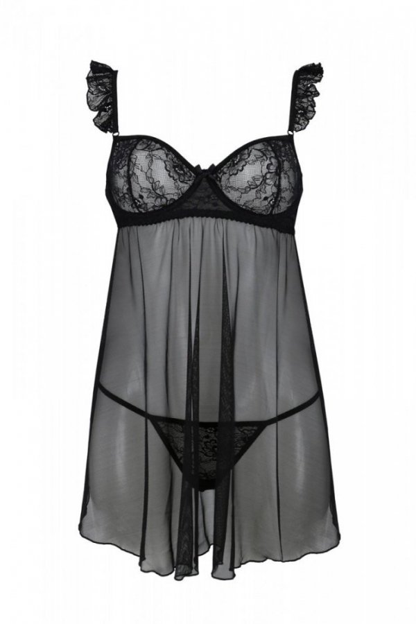 MILAGROS CHEMISE Czarna koszulka