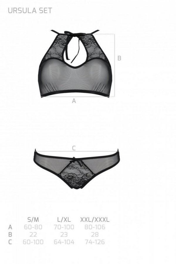 URSULA SET Biały koronkowy komplet bielizny