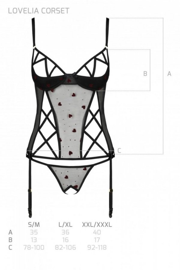 LOVELIA CORSET Czarny gorset