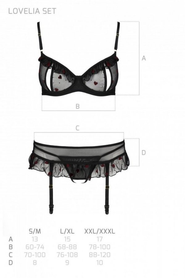 LOVELIA SET Czarny zestaw dwuczęściowy