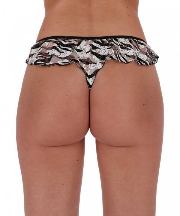 QUAGIA THONG Stringi wzór zebra