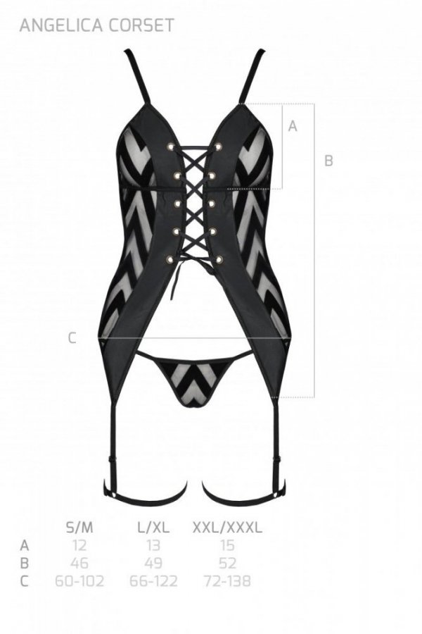 ANGELICA CORSET Czarny gorset