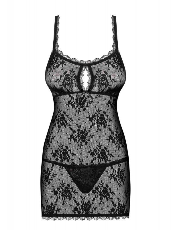 Bielizna-Behindy babydoll i stringi czarne L/XL