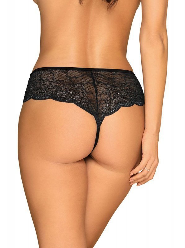 Bielizna-Pearlove figi czarne  XS/S