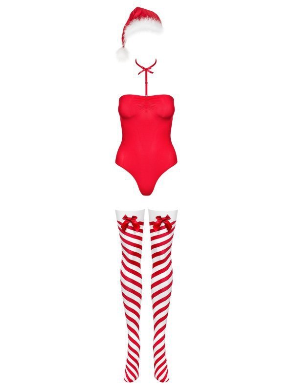 Bielizna-Kissmas body czerwone  S/M