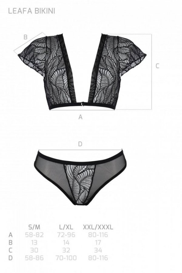 LEAFA BIKINI Czarny zestaw dwuczęściowy