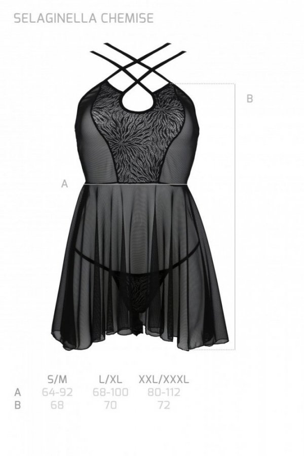 SELAGINELLA CHEMISE Czarna koszulka