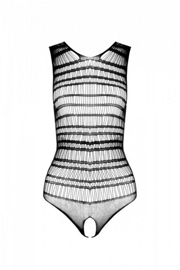 BS086 Bodystocking Czarny