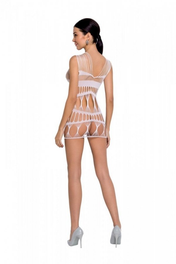 BS089 Bodystocking Biały
