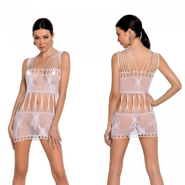BS090 Bodystocking Biały