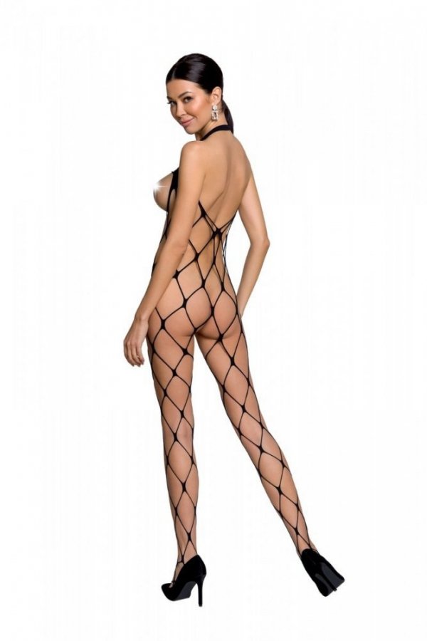 BS091 Bodystocking Czarny